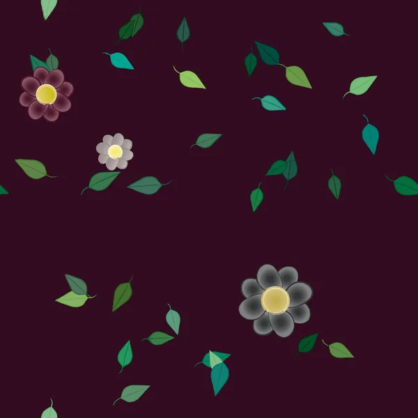 Fundo Sem Costura Floral Bonito Ilustração Vetorial — Vetor de Stock