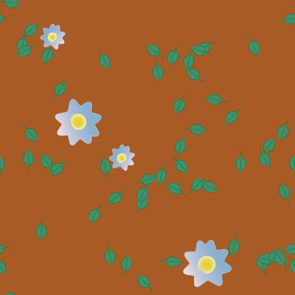 Fundo Sem Costura Floral Bonito Ilustração Vetorial — Vetor de Stock