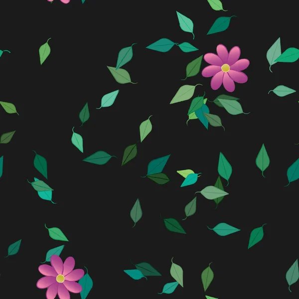 Beautiful Floral Seamless Background Vector Illustration — Stock Vector