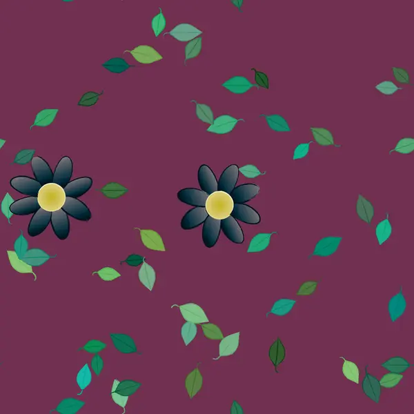 Fundo Sem Costura Floral Bonito Ilustração Vetorial — Vetor de Stock