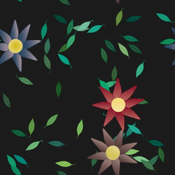 Hermoso Fondo Sin Costura Floral Ilustración Vectores — Vector de stock