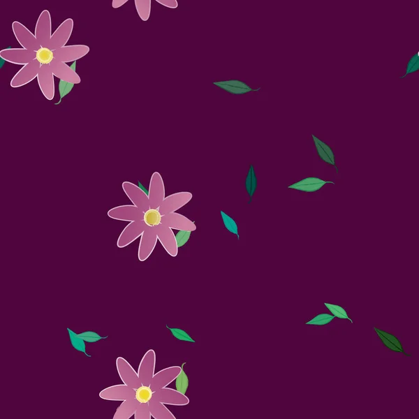 Beau Fond Floral Sans Couture Illustration Vectorielle — Image vectorielle