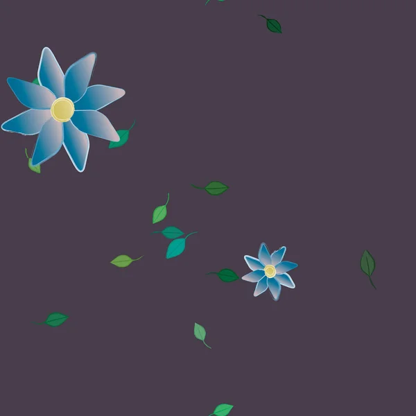 Fundo Sem Costura Floral Bonito Ilustração Vetorial — Vetor de Stock