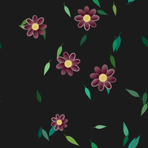 Beautiful Floral Seamless Background Vector Illustration — Stock Vector