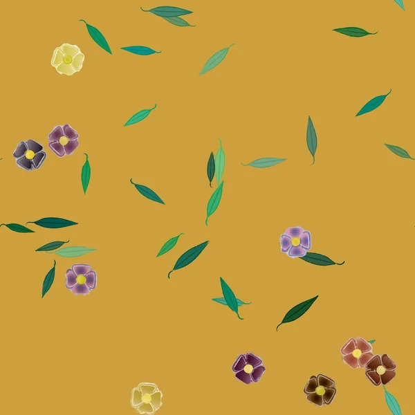 Hermoso Fondo Sin Costura Floral Ilustración Vectores — Vector de stock