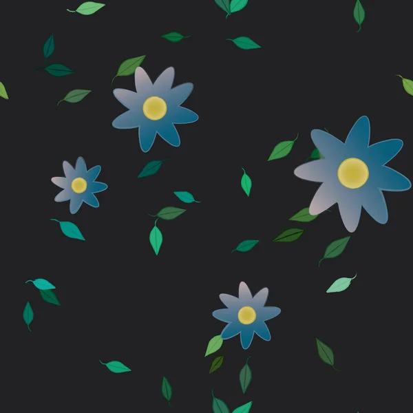 Schöne Florale Nahtlose Hintergrund Vektorillustration — Stockvektor