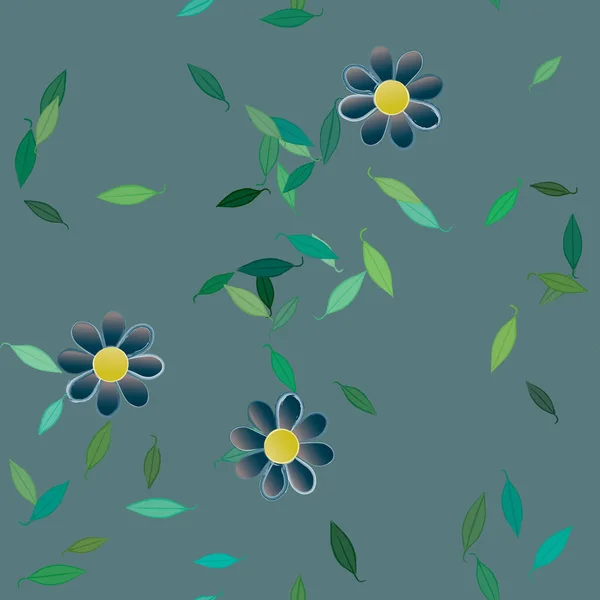 Schöne Florale Nahtlose Hintergrund Vektorillustration — Stockvektor