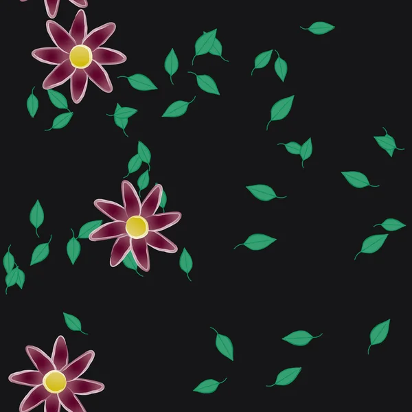 Beau Fond Floral Sans Couture Illustration Vectorielle — Image vectorielle