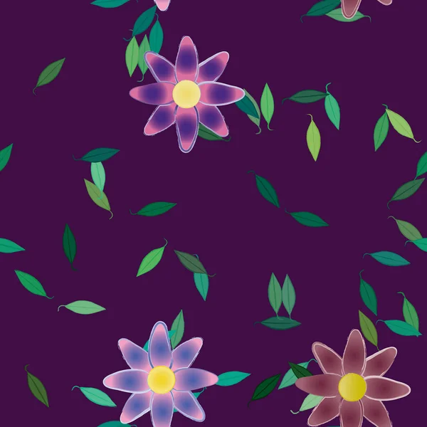 Beau Fond Floral Sans Couture Illustration Vectorielle — Image vectorielle