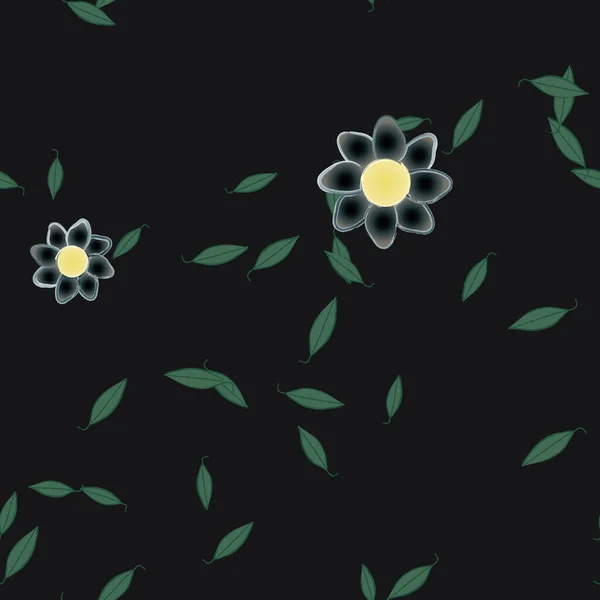 Hermoso Fondo Sin Costura Floral Ilustración Vectores — Vector de stock