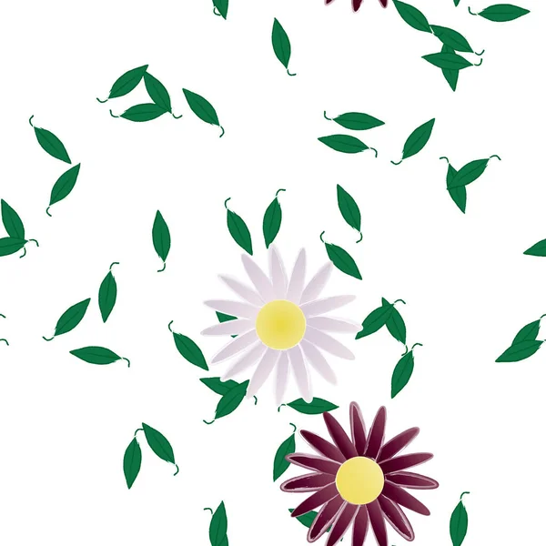 Schöne Florale Nahtlose Hintergrund Vektorillustration — Stockvektor