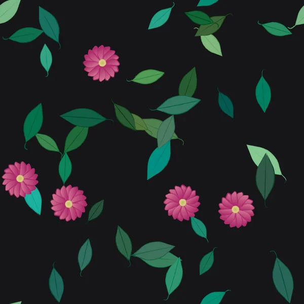 Schöne Florale Nahtlose Hintergrund Vektorillustration — Stockvektor