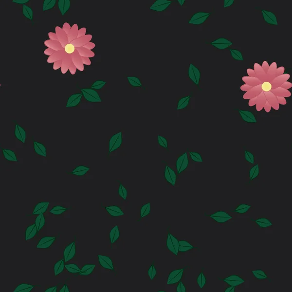 Schöne Florale Nahtlose Hintergrund Vektorillustration — Stockvektor