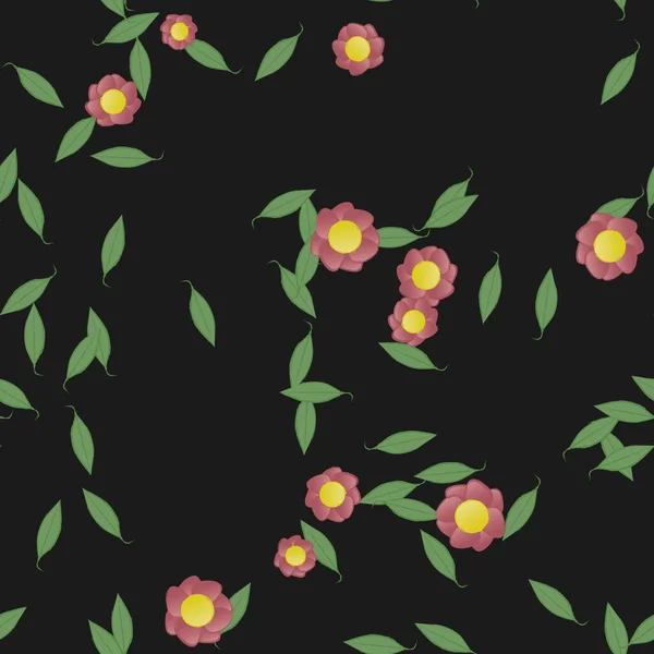 Hermoso Fondo Sin Costura Floral Ilustración Vectores — Vector de stock