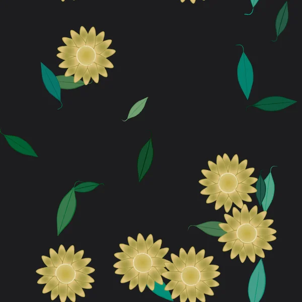 Fundo Sem Costura Floral Bonito Ilustração Vetorial — Vetor de Stock