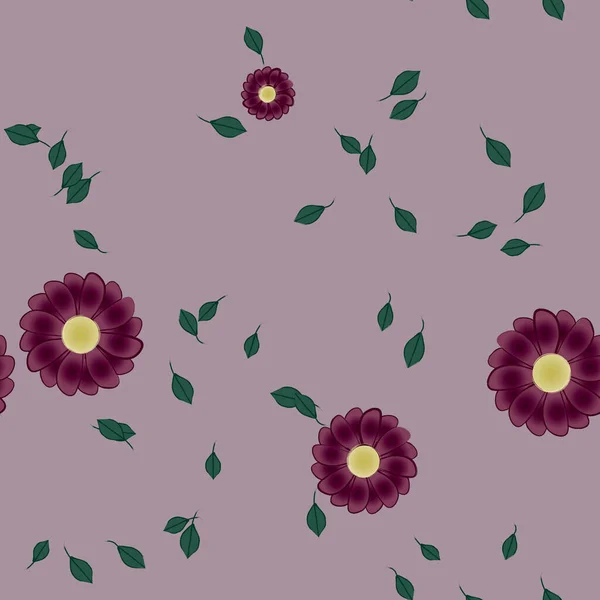 Schöne Florale Nahtlose Hintergrund Vektorillustration — Stockvektor