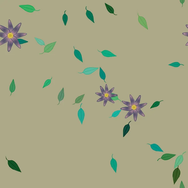 Schöne Florale Nahtlose Hintergrund Vektorillustration — Stockvektor