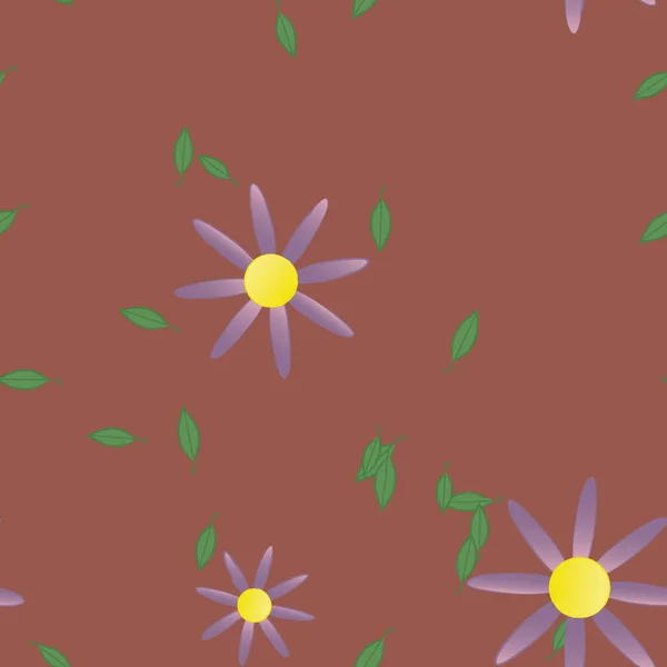 Fundo Sem Costura Floral Bonito Ilustração Vetorial — Vetor de Stock