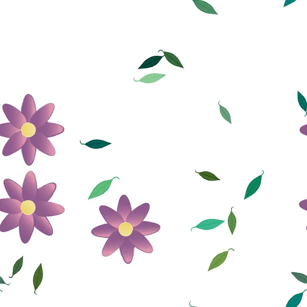 Schöne Florale Nahtlose Hintergrund Vektorillustration — Stockvektor