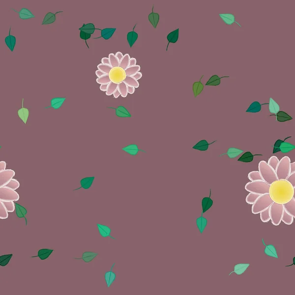 Fundo Sem Costura Floral Bonito Ilustração Vetorial — Vetor de Stock