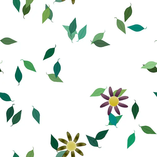 Fundo Sem Costura Floral Bonito Ilustração Vetorial — Vetor de Stock