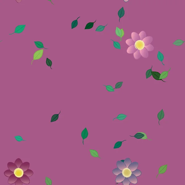 Beautiful Floral Seamless Background Vector Illustration — Stock Vector