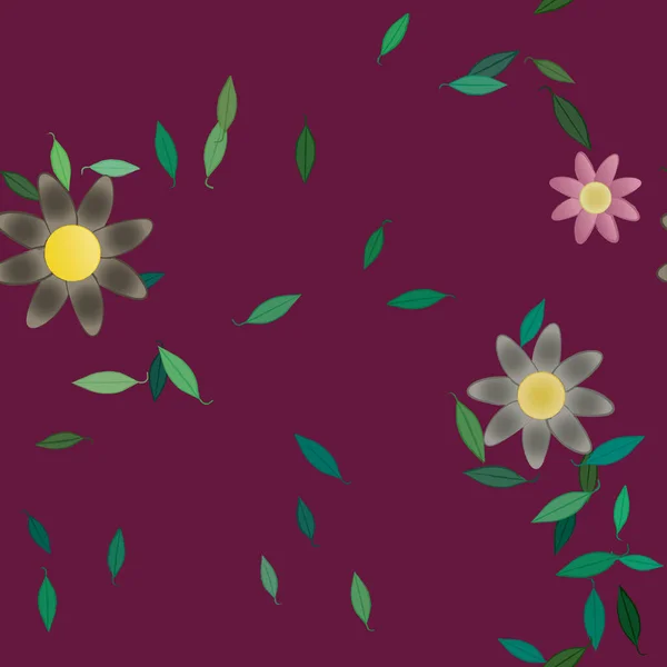 Fundo Sem Costura Floral Bonito Ilustração Vetorial — Vetor de Stock