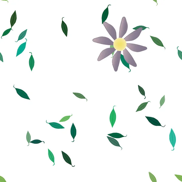 Schöne Florale Nahtlose Hintergrund Vektorillustration — Stockvektor