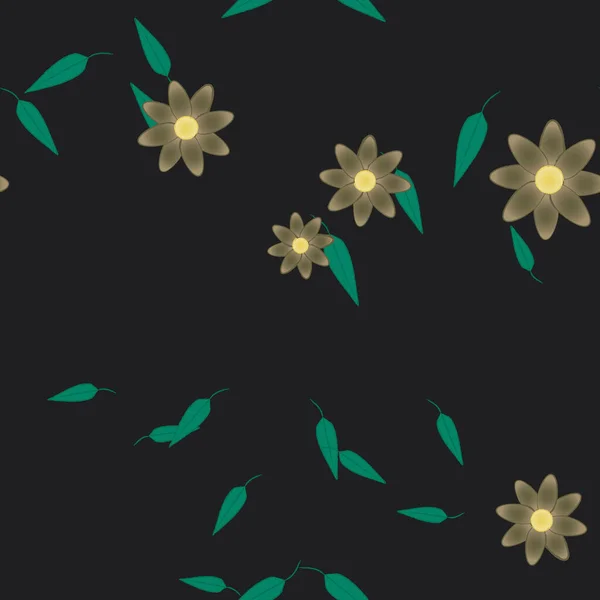 Fundo Sem Costura Floral Bonito Ilustração Vetorial — Vetor de Stock