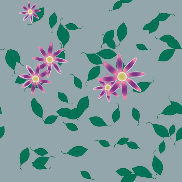 Schöne Florale Nahtlose Hintergrund Vektorillustration — Stockvektor