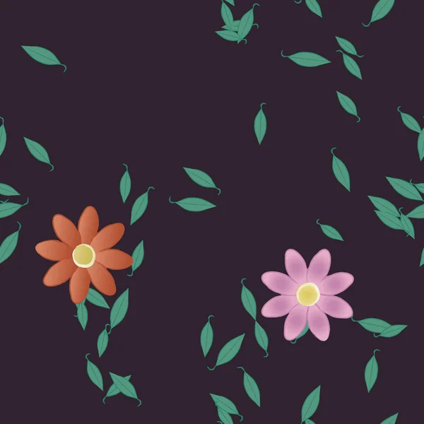 Hermoso Fondo Sin Costura Floral Ilustración Vectores — Archivo Imágenes Vectoriales