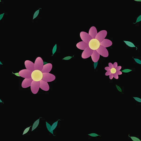 Schöne Florale Nahtlose Hintergrund Vektorillustration — Stockvektor