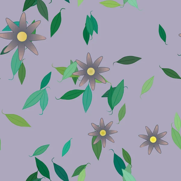 Schöne Florale Nahtlose Hintergrund Vektorillustration — Stockvektor