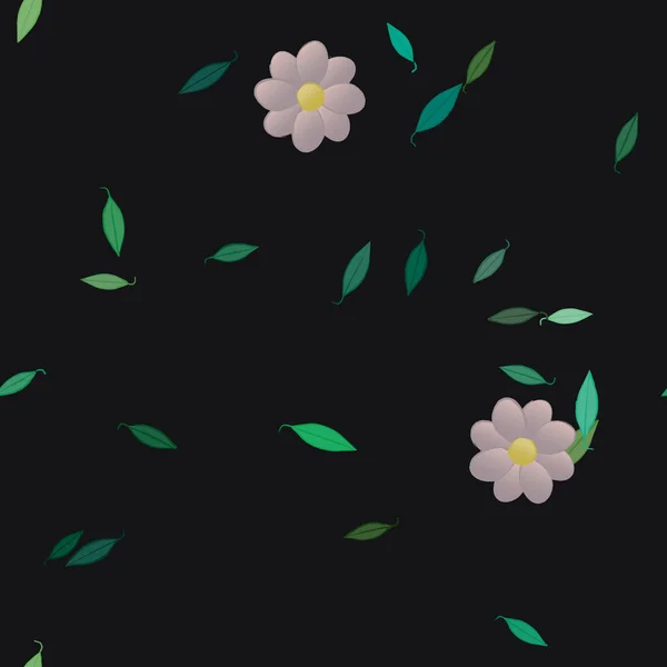 Fundo Sem Costura Floral Bonito Ilustração Vetorial —  Vetores de Stock