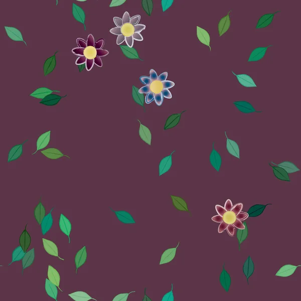 Fundo Sem Costura Floral Bonito Ilustração Vetorial — Vetor de Stock