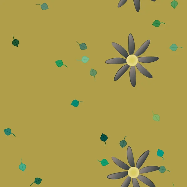 Mooie Bloemen Naadloze Achtergrond Vector Illustratie — Stockvector