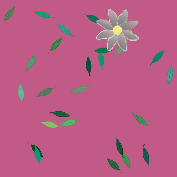 Fundo Sem Costura Floral Bonito Ilustração Vetorial — Vetor de Stock