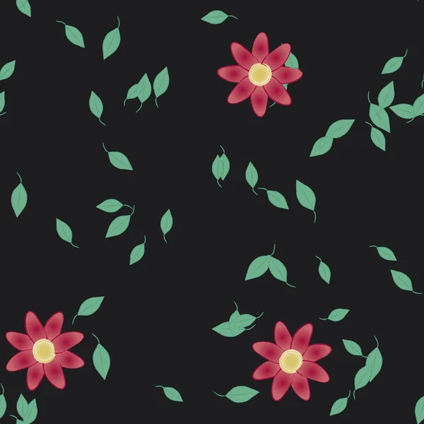 Beau Fond Floral Sans Couture Illustration Vectorielle — Image vectorielle