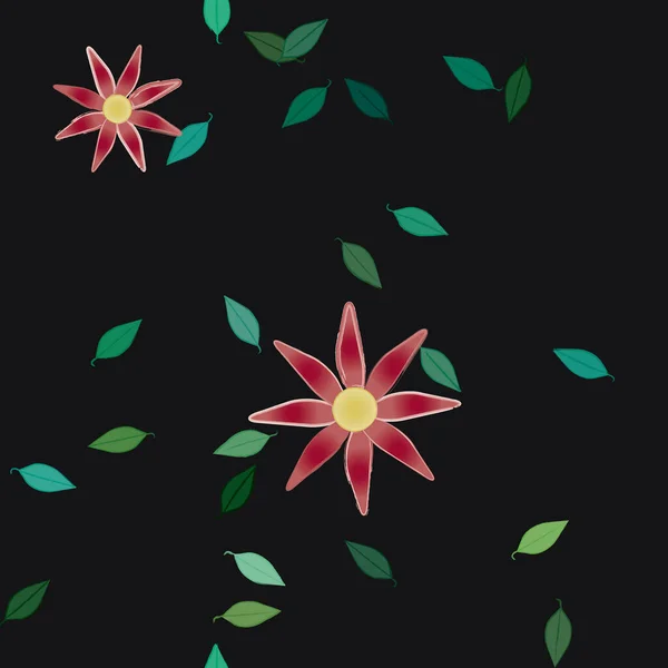 Fundo Sem Costura Floral Bonito Ilustração Vetorial — Vetor de Stock