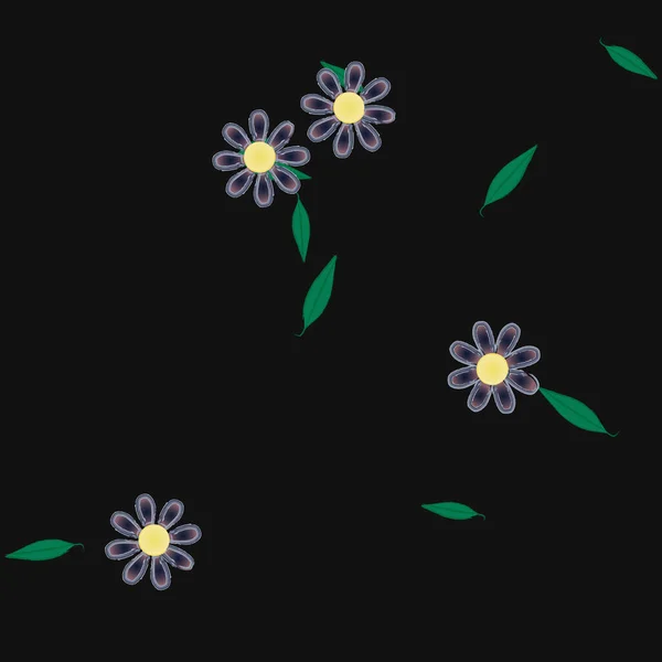 Fundo Sem Costura Floral Bonito Ilustração Vetorial — Vetor de Stock