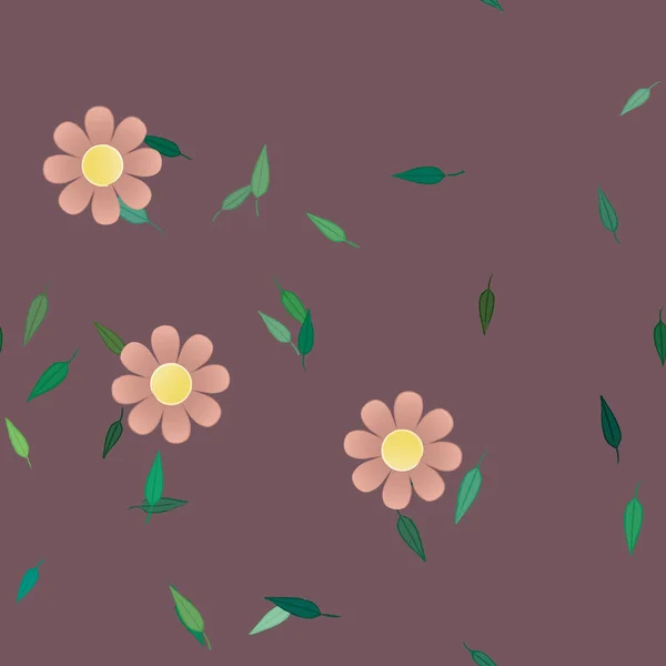 Fundo Sem Costura Floral Bonito Ilustração Vetorial — Vetor de Stock