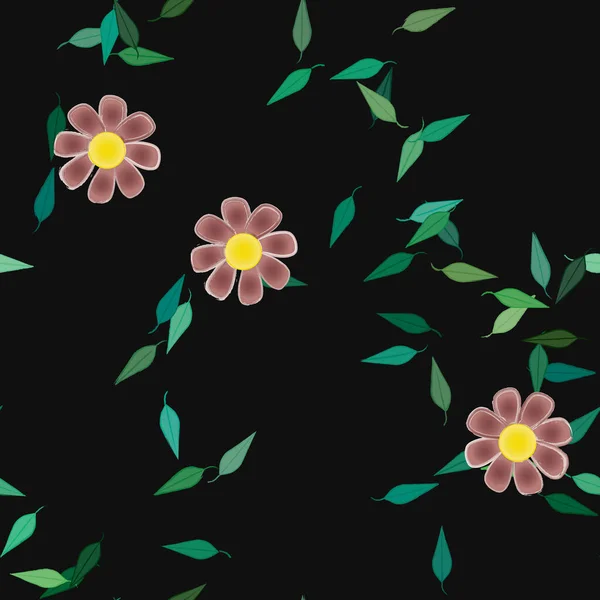 Hermoso Fondo Sin Costura Floral Ilustración Vectores — Vector de stock