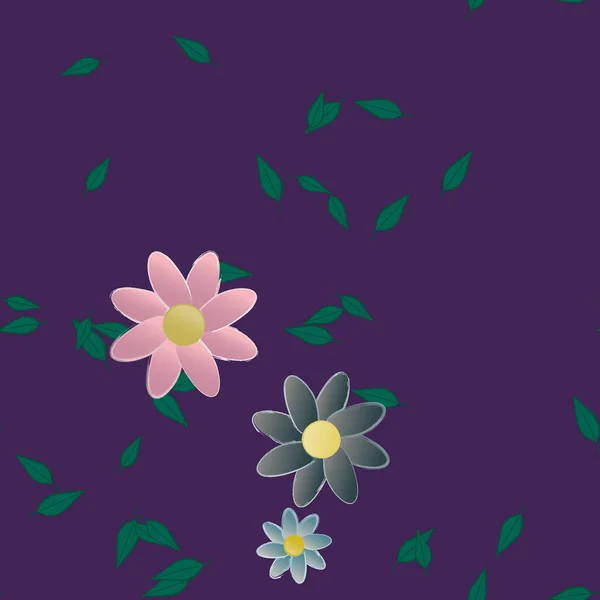 Schöne Florale Nahtlose Hintergrund Vektorillustration — Stockvektor