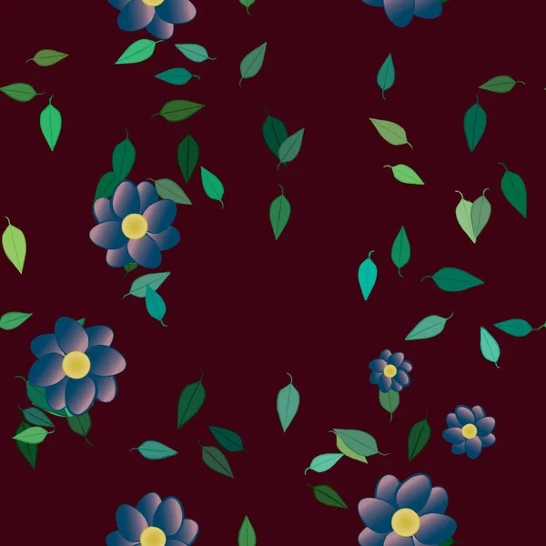 Beau Fond Floral Sans Couture Illustration Vectorielle — Image vectorielle