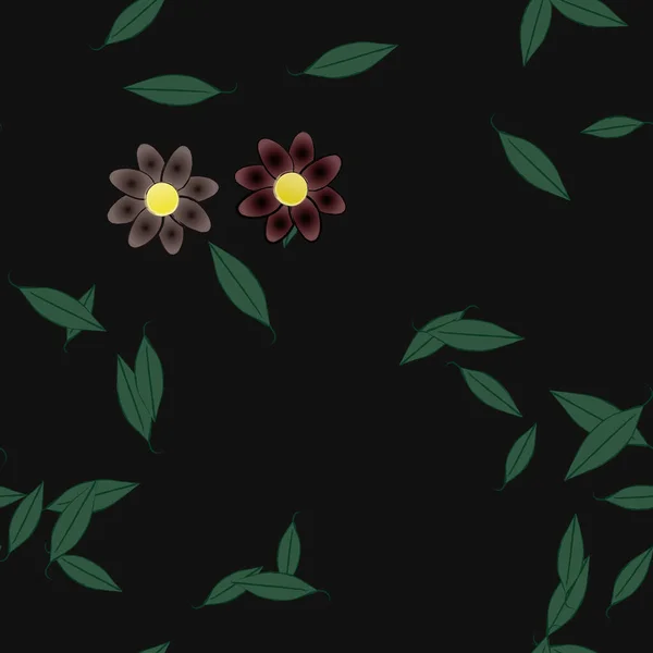 Fundo Sem Costura Floral Bonito Ilustração Vetorial — Vetor de Stock