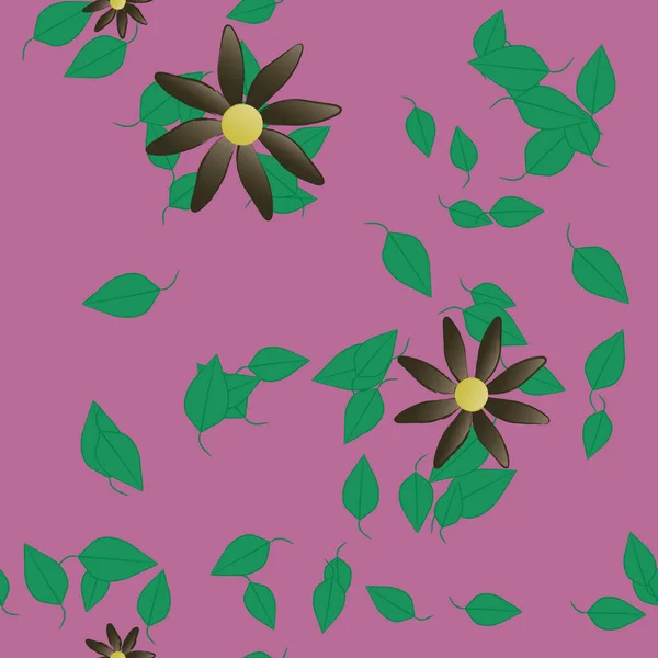 Hermoso Fondo Sin Costura Floral Ilustración Vectores — Vector de stock