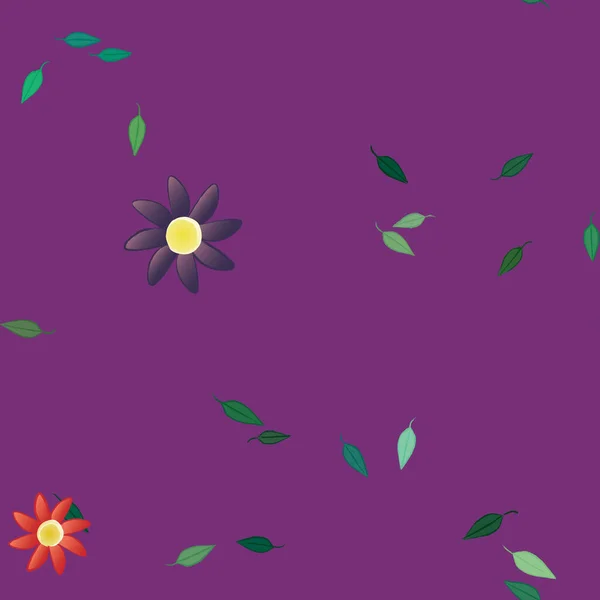 Schöne Florale Nahtlose Hintergrund Vektorillustration — Stockvektor