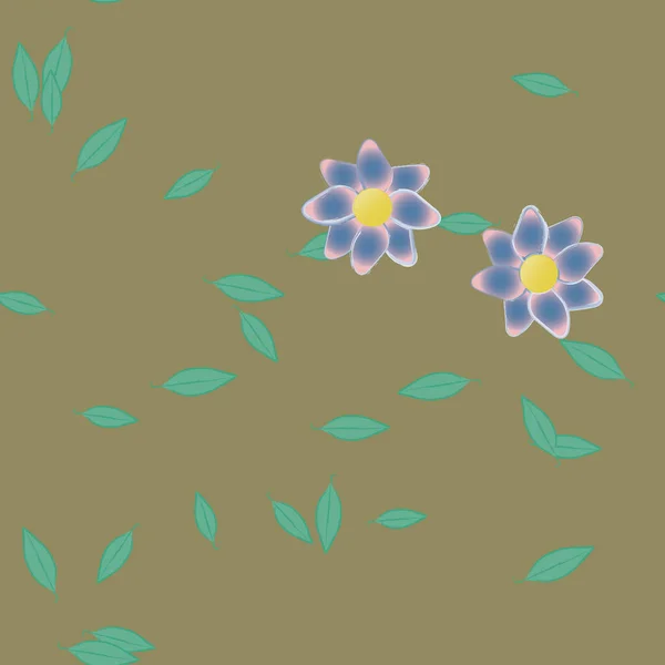 Hermoso Fondo Sin Costura Floral Ilustración Vectores — Vector de stock