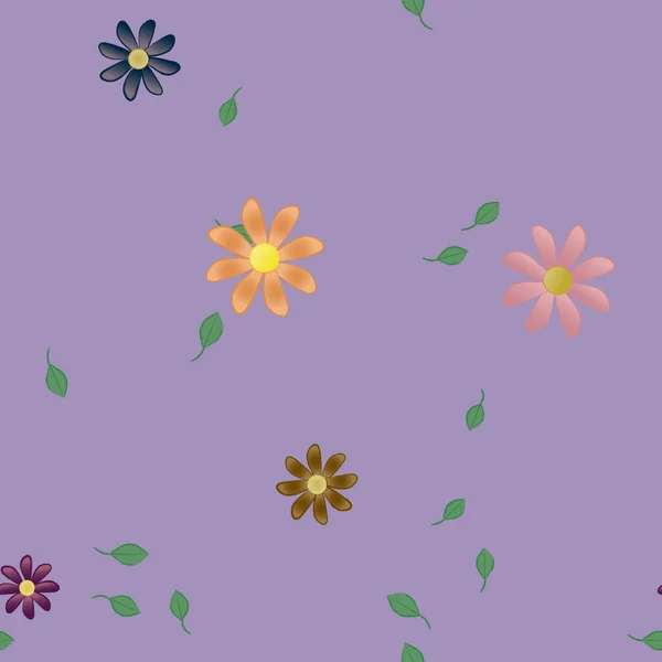 Mooie Bloemen Naadloze Achtergrond Vector Illustratie — Stockvector