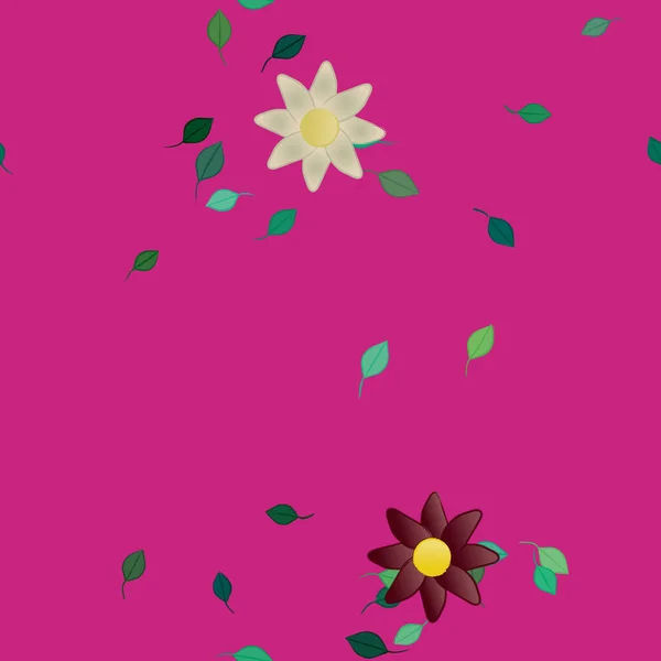 Mooie Bloemen Naadloze Achtergrond Vector Illustratie — Stockvector